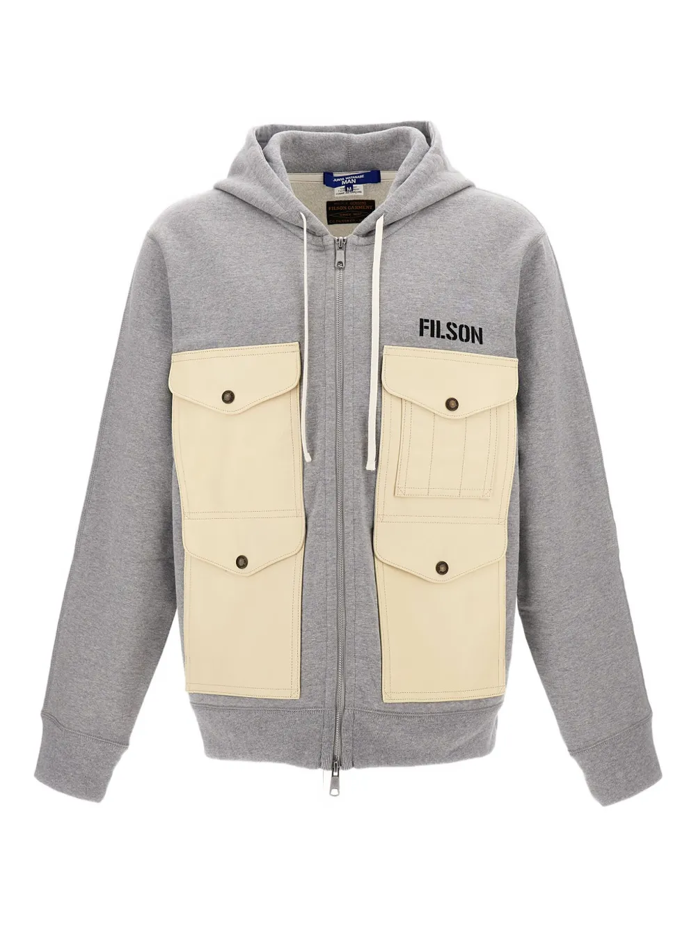 Junya Watanabe MAN drawstring hooded jacket | Grey | Image 1