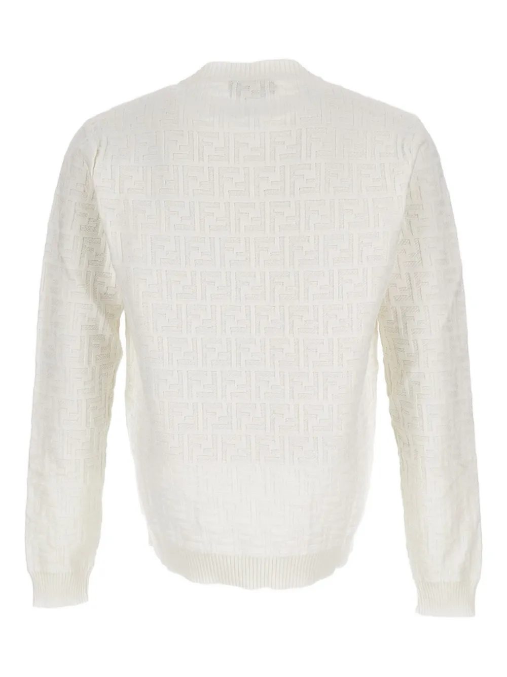 FENDI crew-neck ribbed sweater - Beige