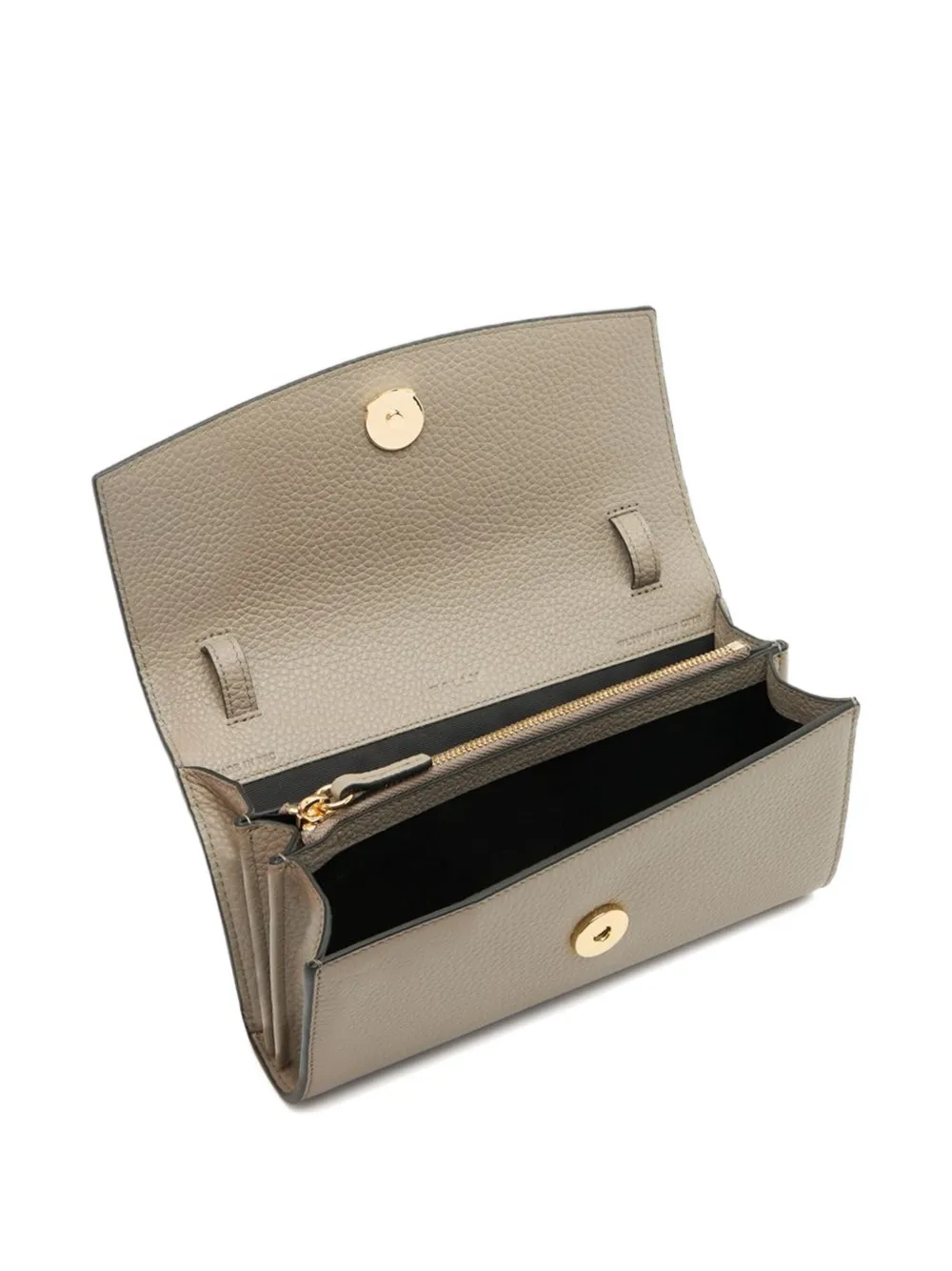 Bally Grained Leather Wallet In Gray