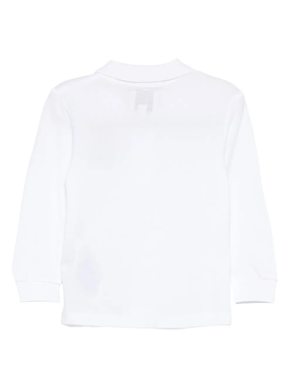 Guess kids long-sleeve bear polo shirt - Wit