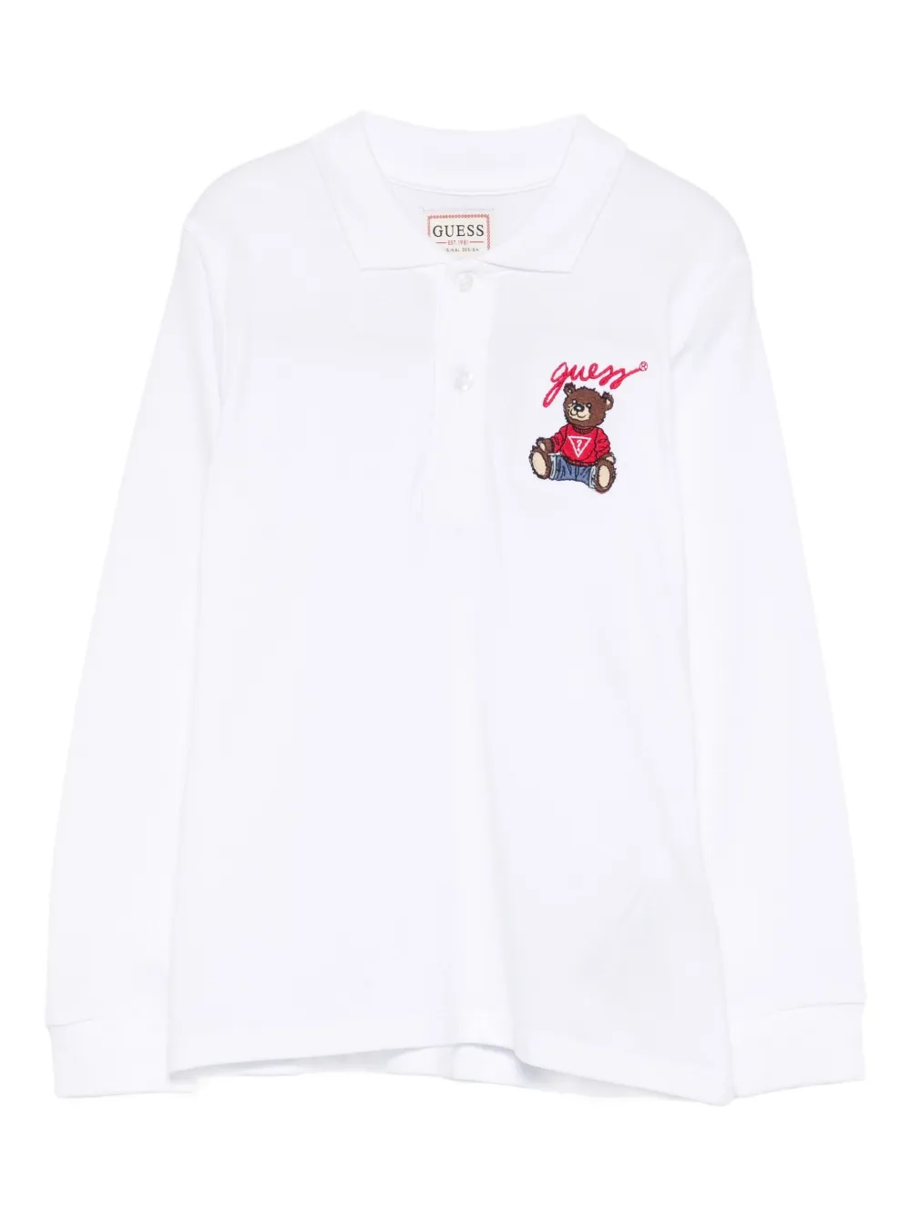 Guess Bear Polo Shirt In Blue