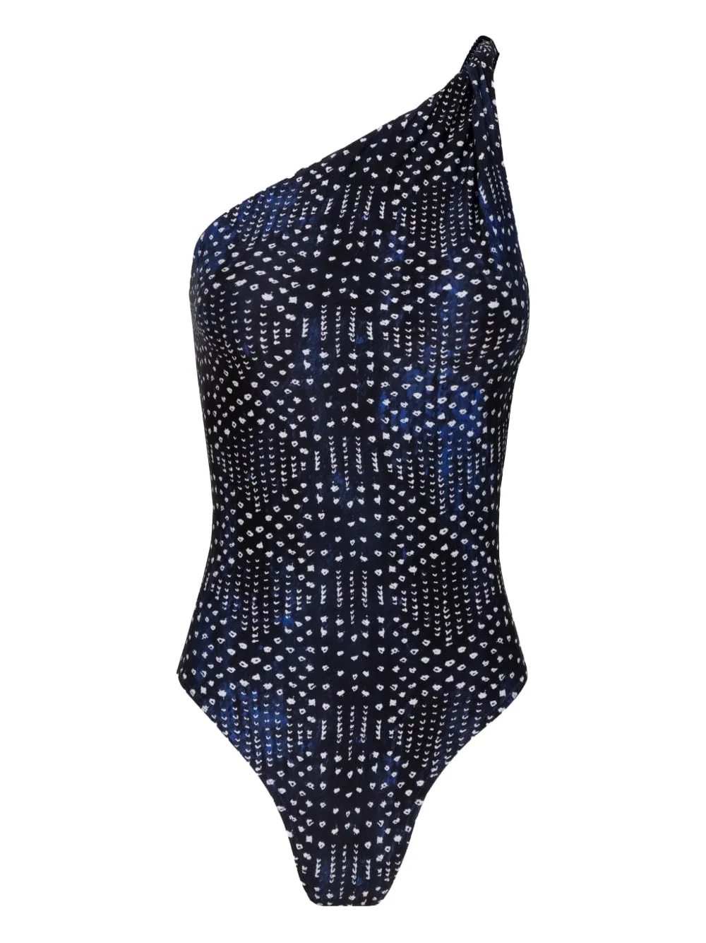 Lenny Niemeyer One-Shoulder-Badeanzug mit Print - Blau