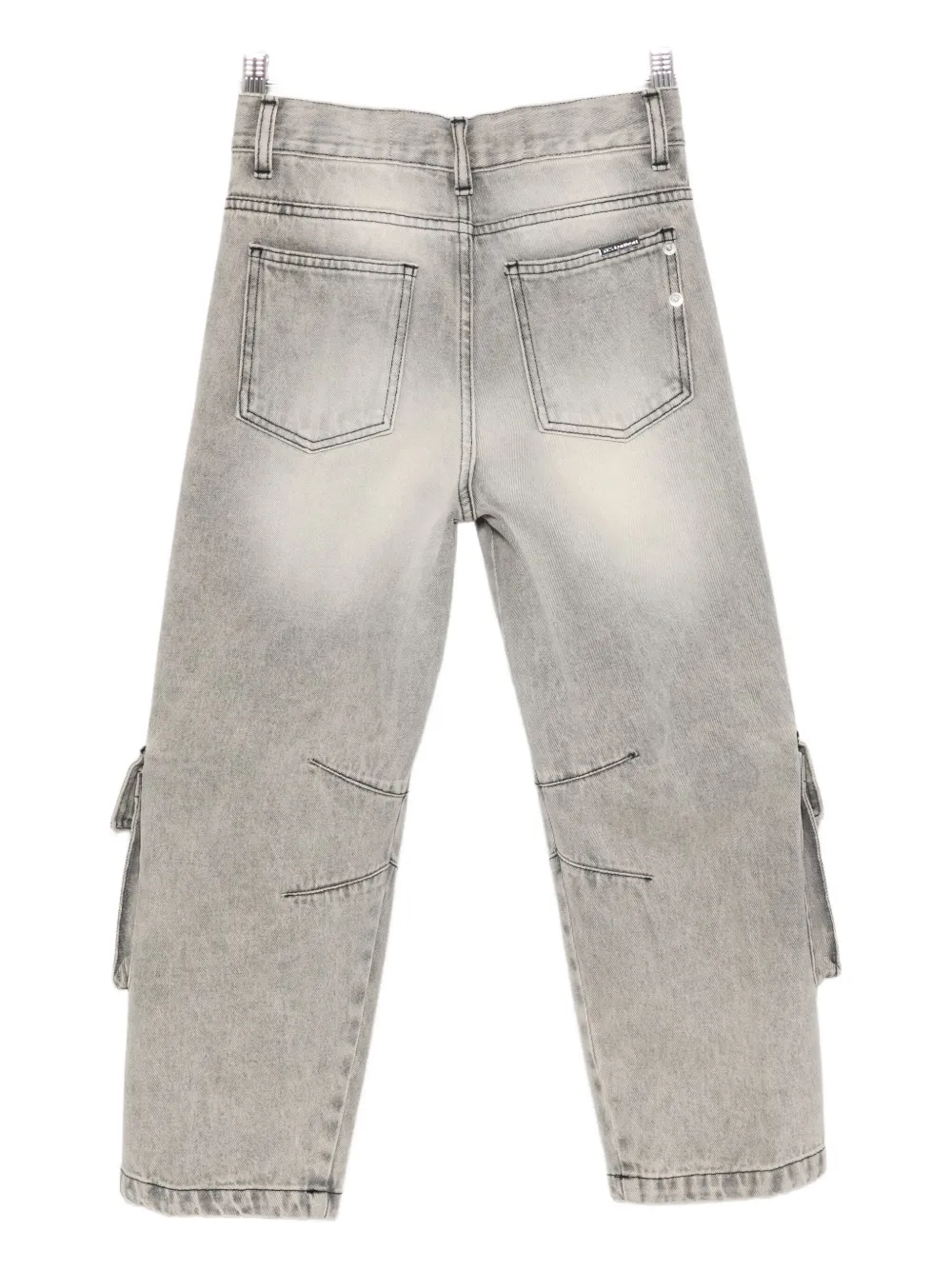 Yes London Cargo-pocket Jeans In Gray