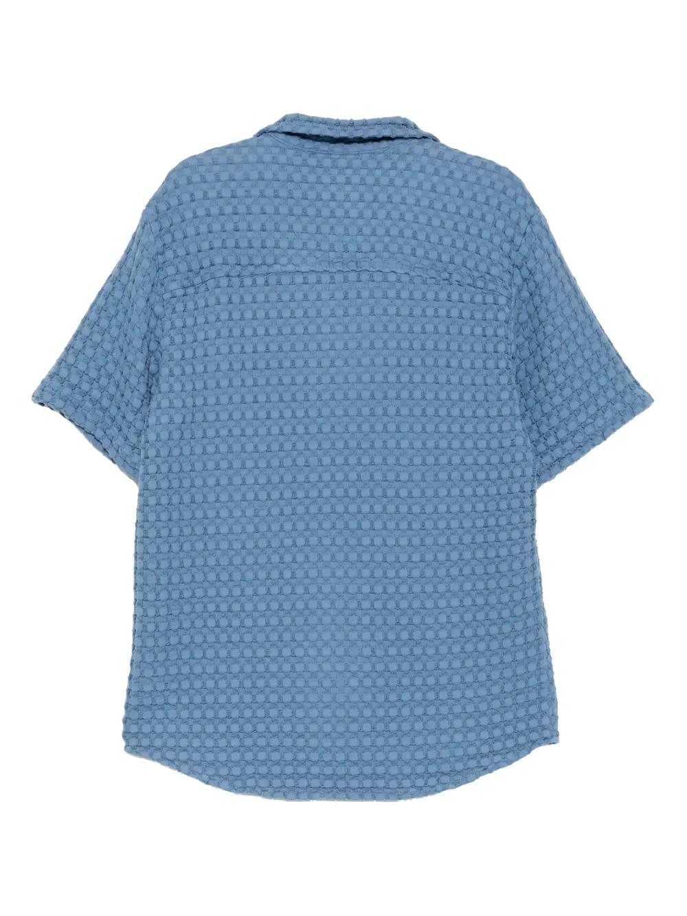 OAS Company Coront Cuba overhemd met wafelpatroon - Blauw