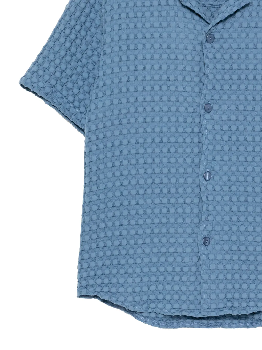 OAS Company Coront Cuba overhemd met wafelpatroon Blauw