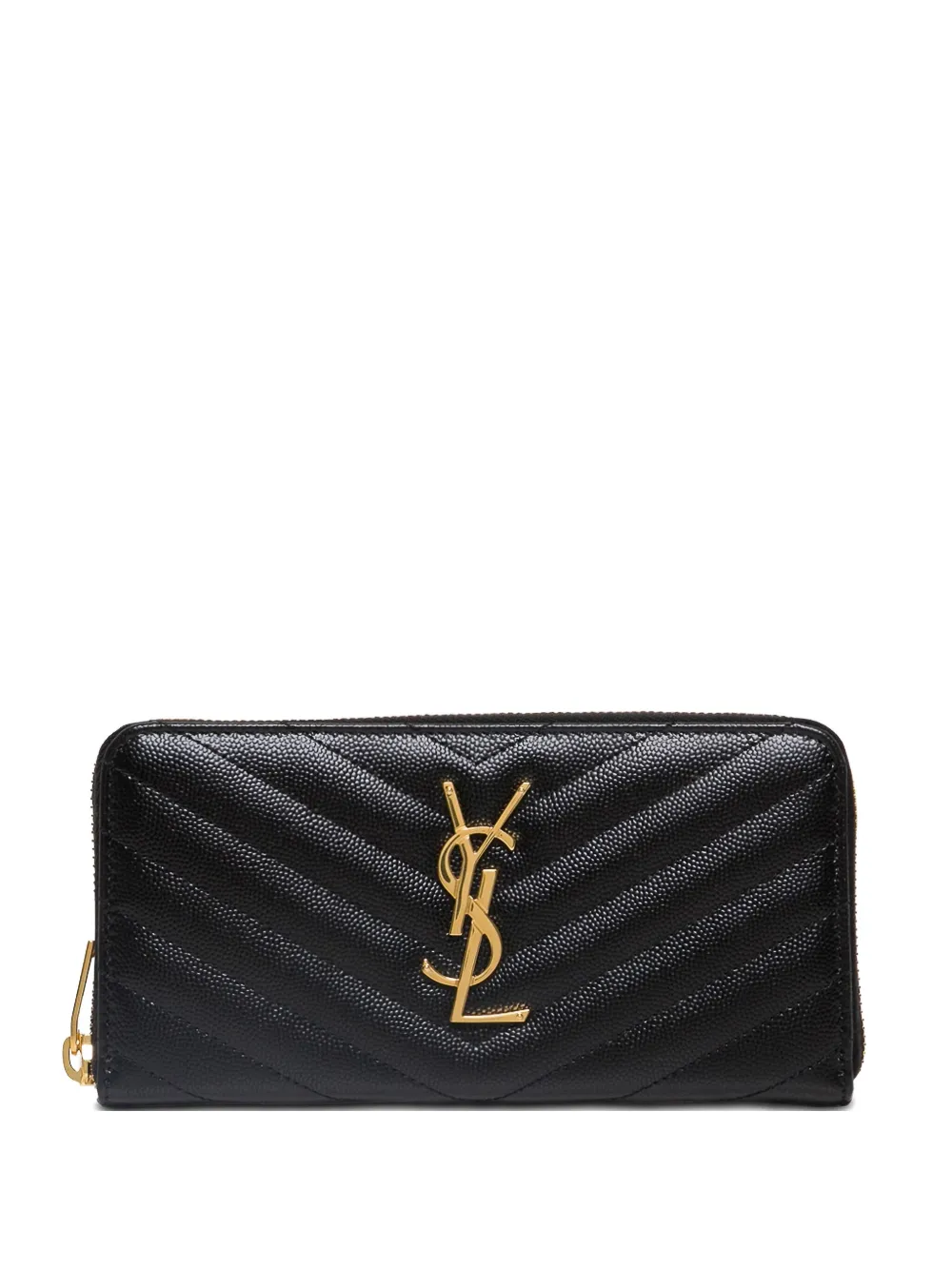 Saint Laurent Cassandre Wallet In Black