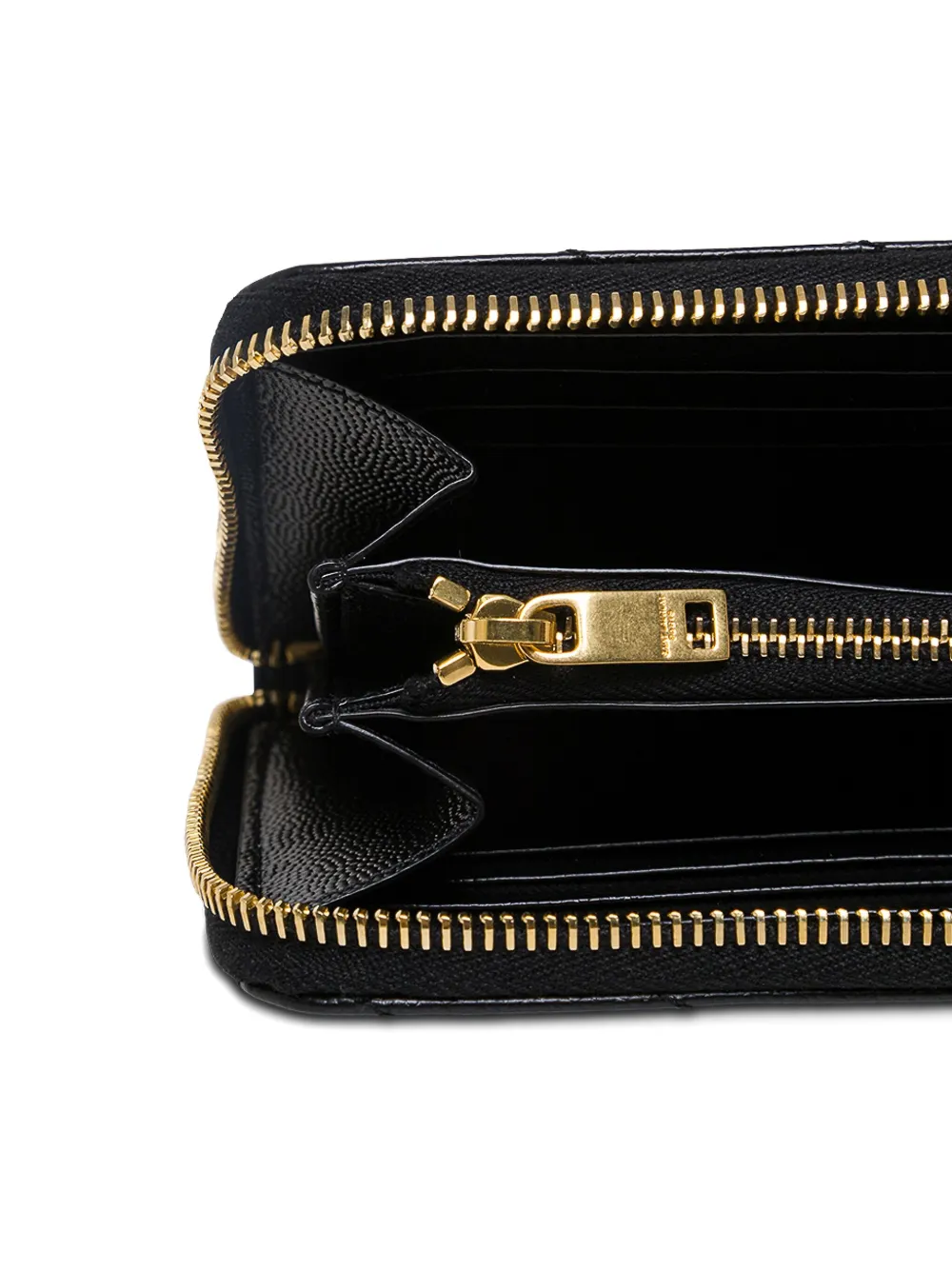 Saint Laurent Cassandre Wallet In Black