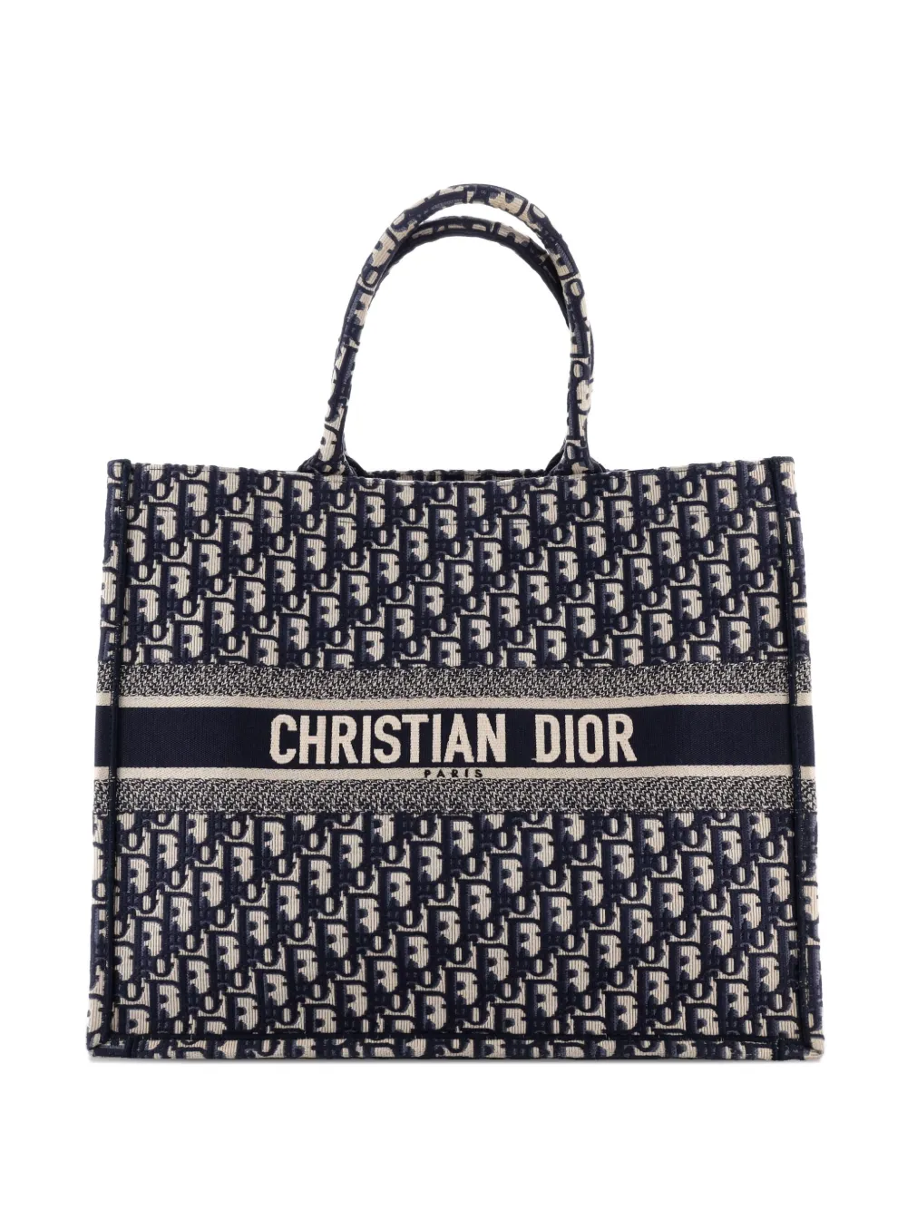 Christian Dior Pre-Owned Book Oblique Canvas Large tote bag - ブルー