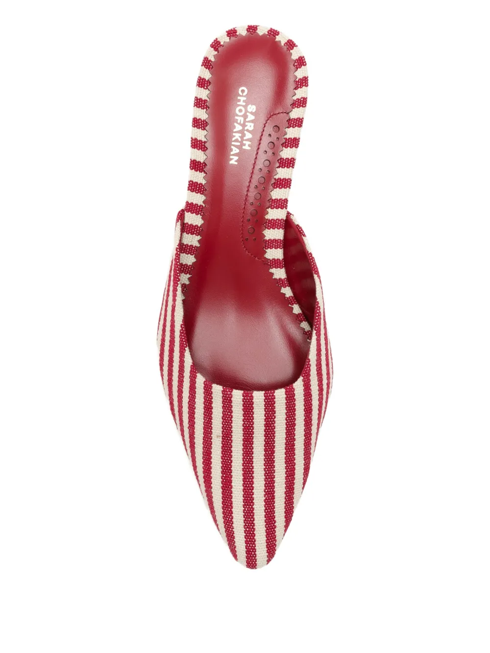 Sarah Chofakian 30mm Guest Room mules Rood