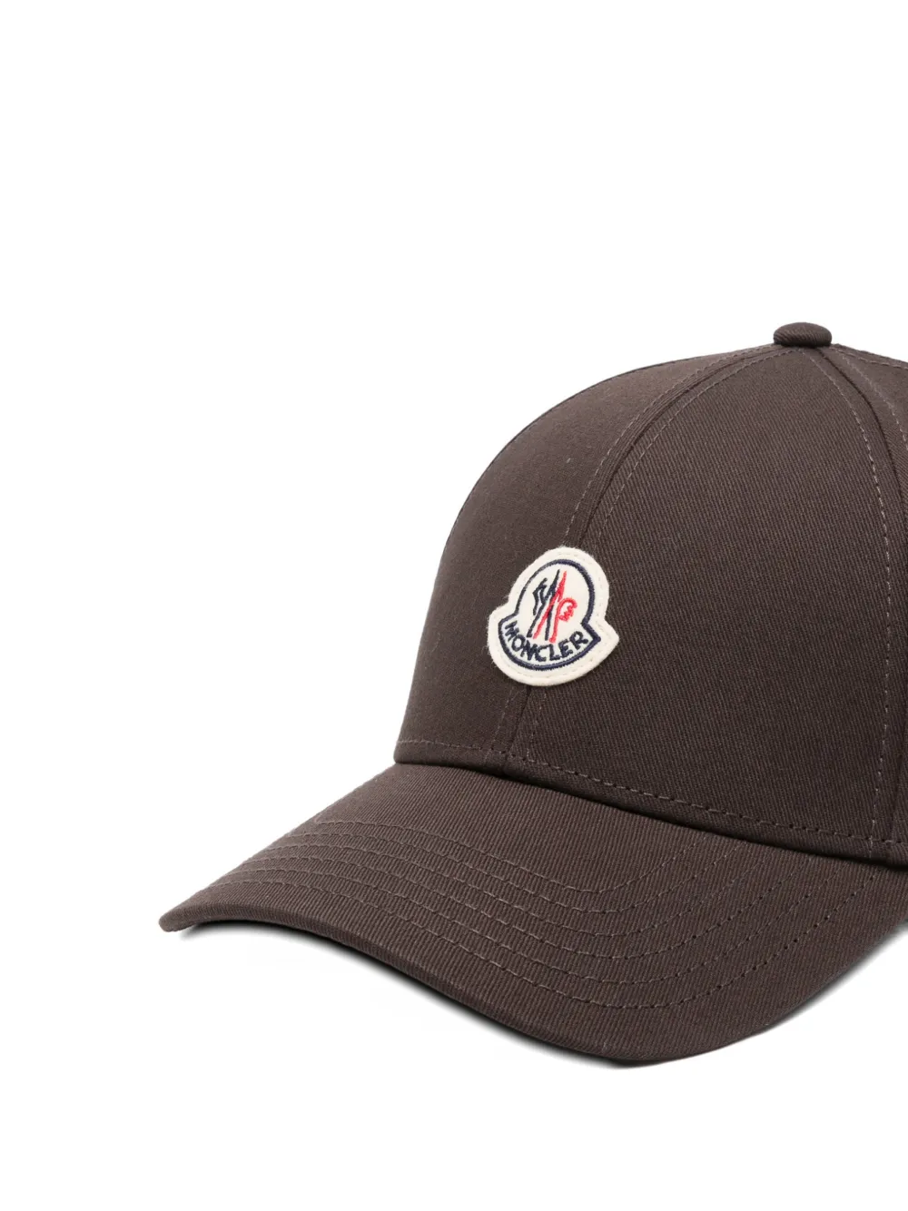 Moncler Honkbalpet met logopatch Bruin
