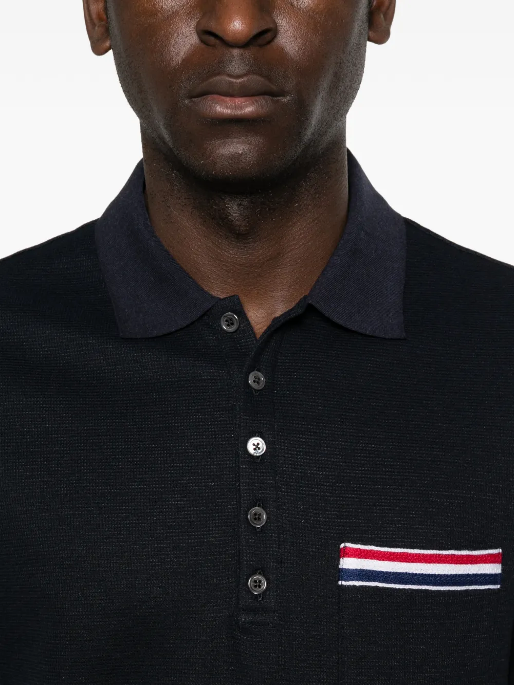 Thom Browne Poloshirt met geborduurd logo Blauw