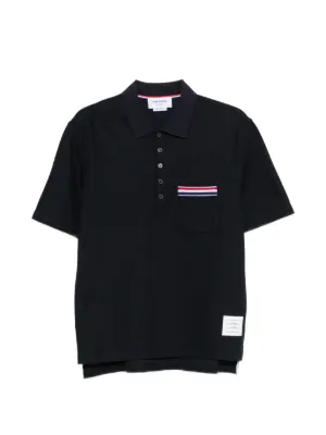 フ*ン様 GUCCI ストライプ ポロシャツ ネイビー/ホワイト Cotton polo shirt with embroidery in navy | GUCCI® US