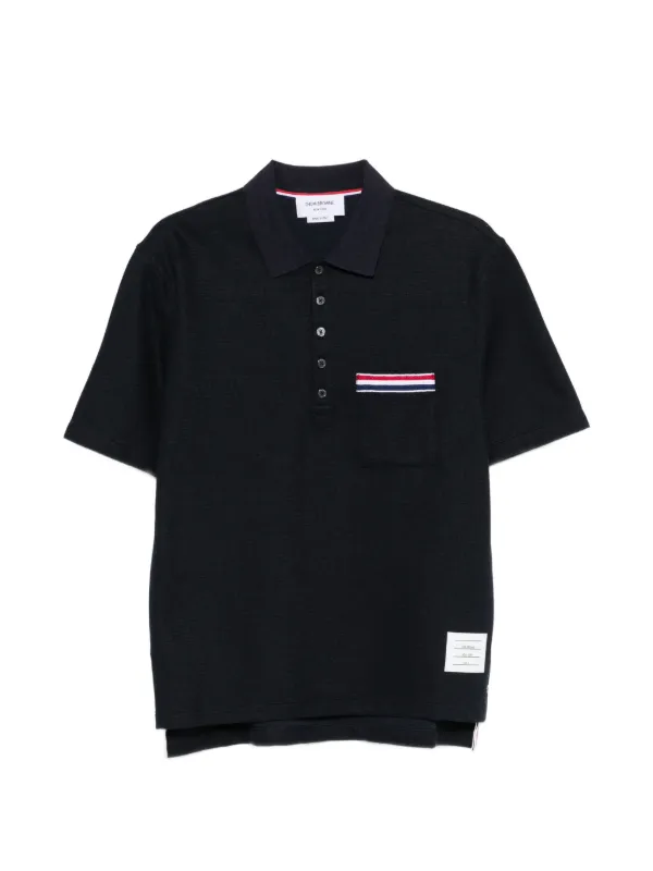 Thom Browne ロゴ ポロシャツ | ブルー | FARFETCH JP