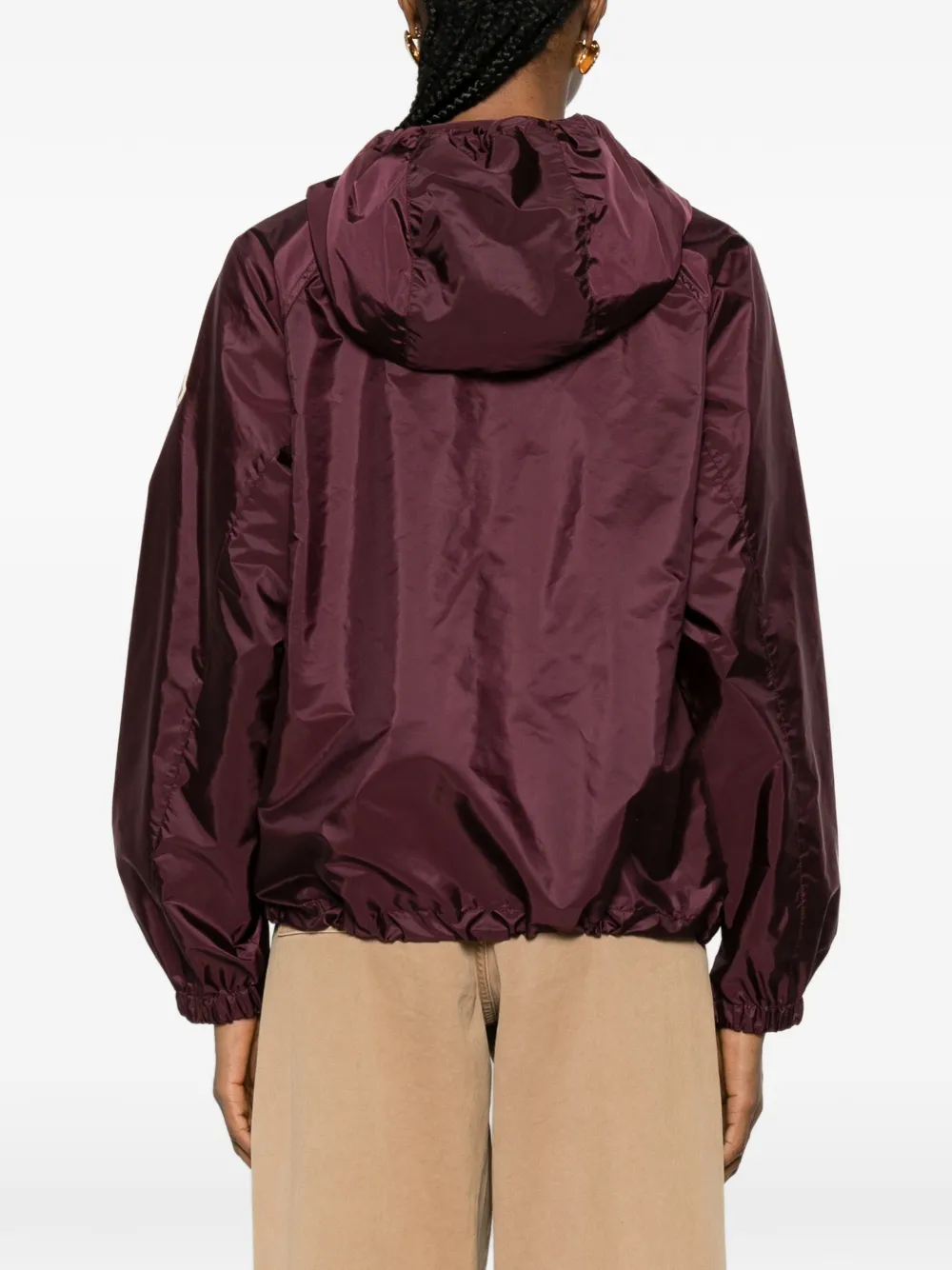 Moncler Coquelicot jack met capuchon en rits Paars