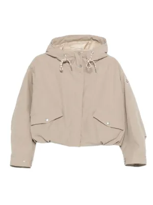 Moncler Hooded Cropped Jacket | Neutrals | FARFETCH