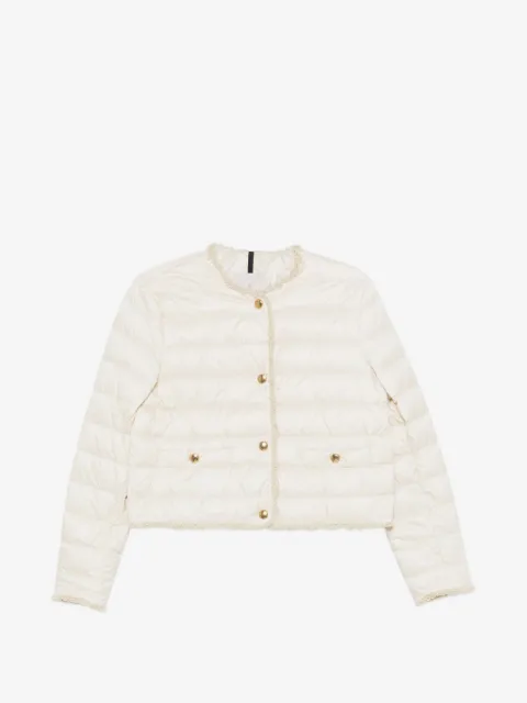 Moncler Fleurs bouclé-trim jacket