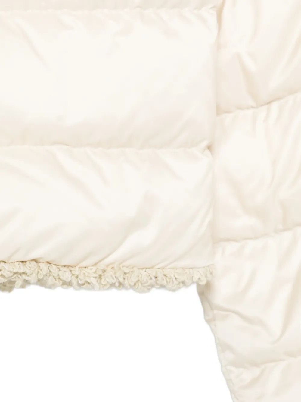  Moncler Fleurs Bouclé-trim Jacket - Neutrals 