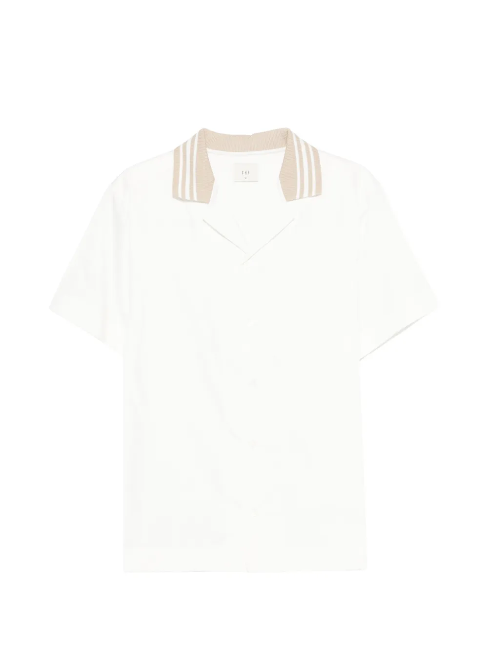 CHÉ Senna striped-collar shirt - Weiß