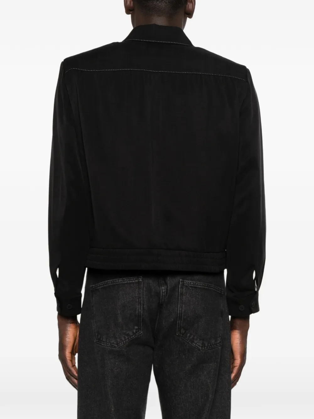 Second Layer Herman jack met contrasterend stiksel Zwart