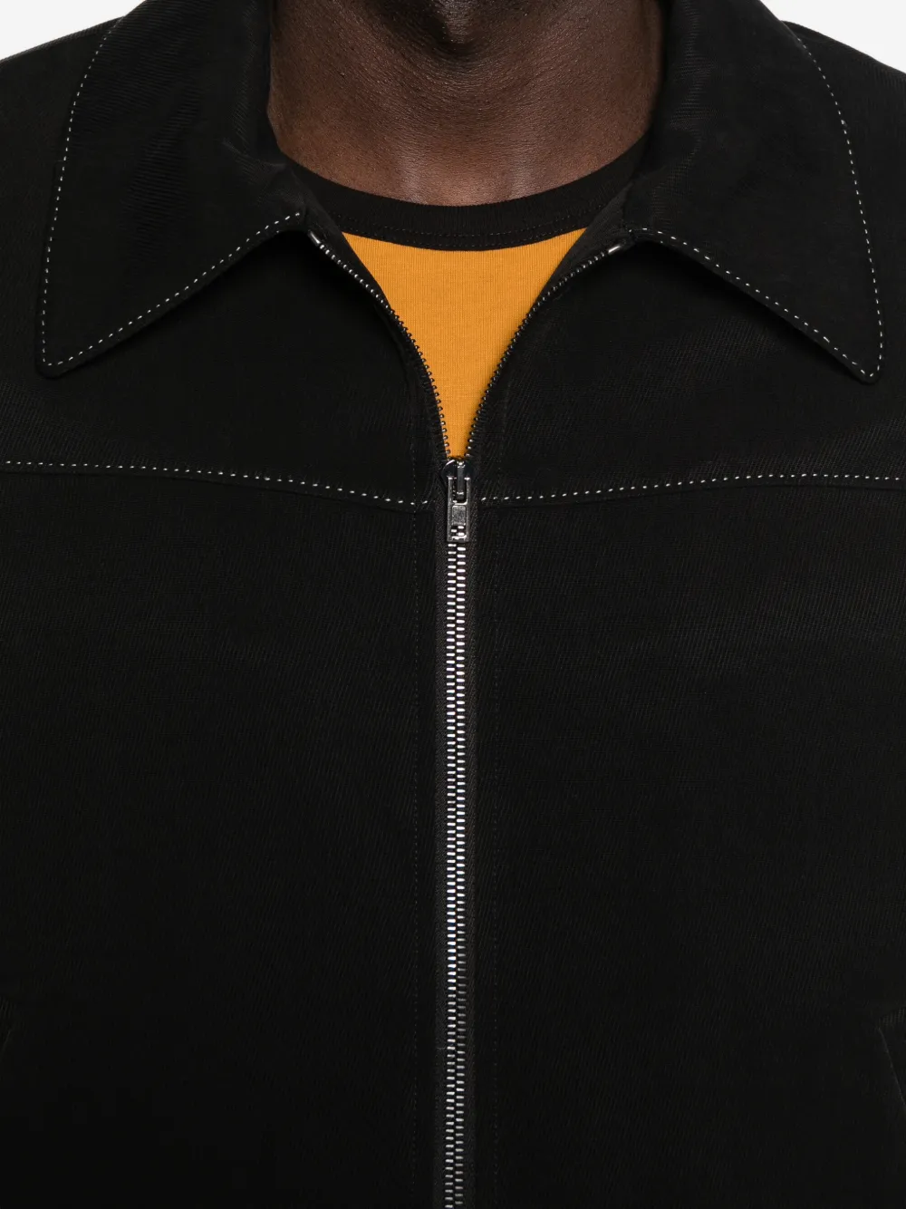 Second Layer Herman jack met contrasterend stiksel Zwart