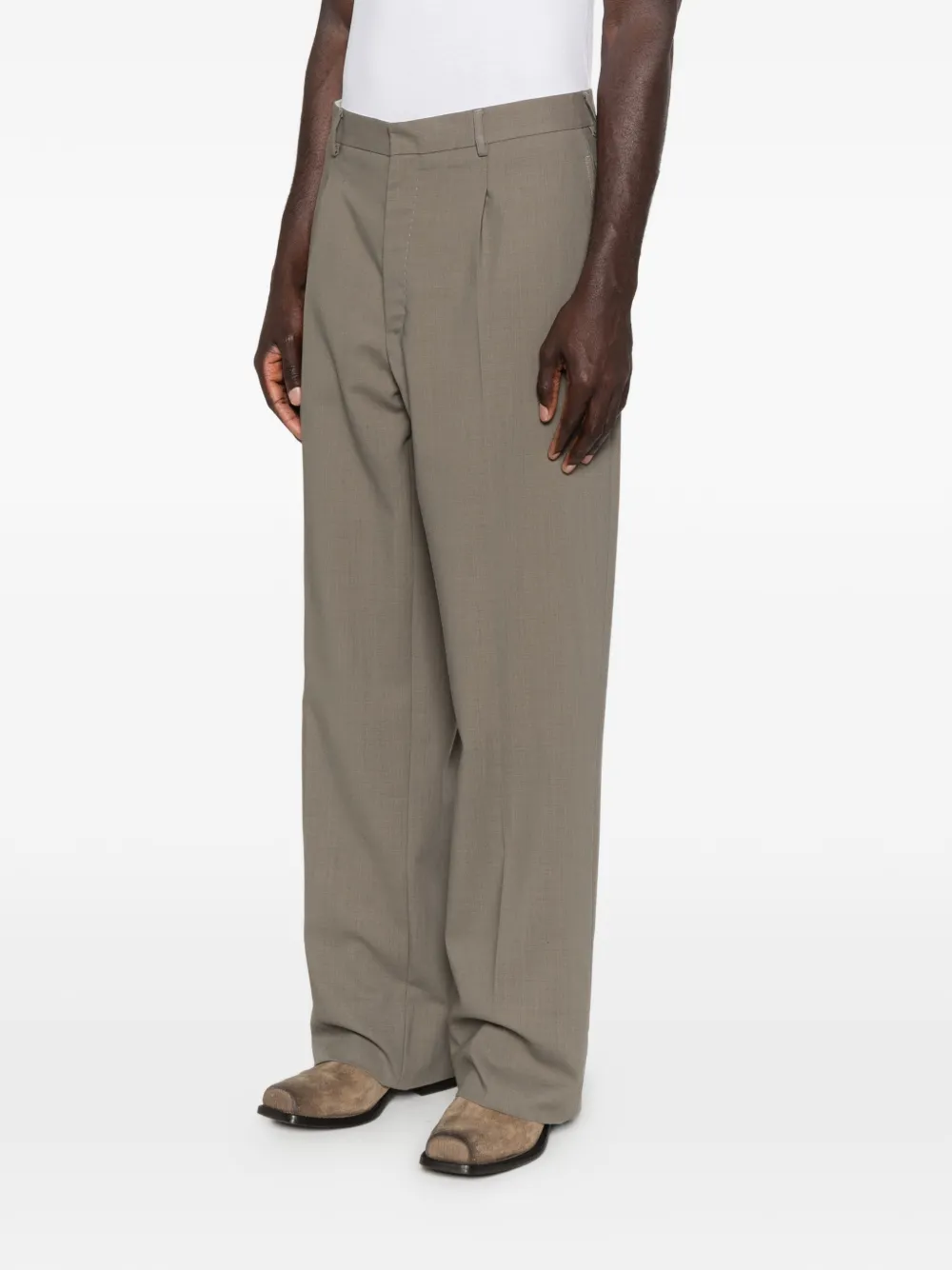  Second/layer Pantalones Tio Con Pinzas - Verde 