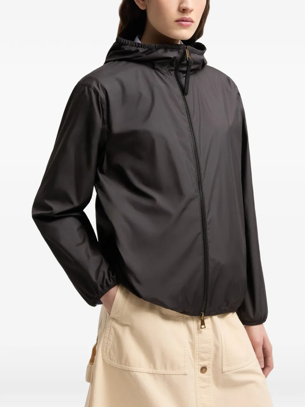 Moncler Fegeos jack met capuchon Zwart