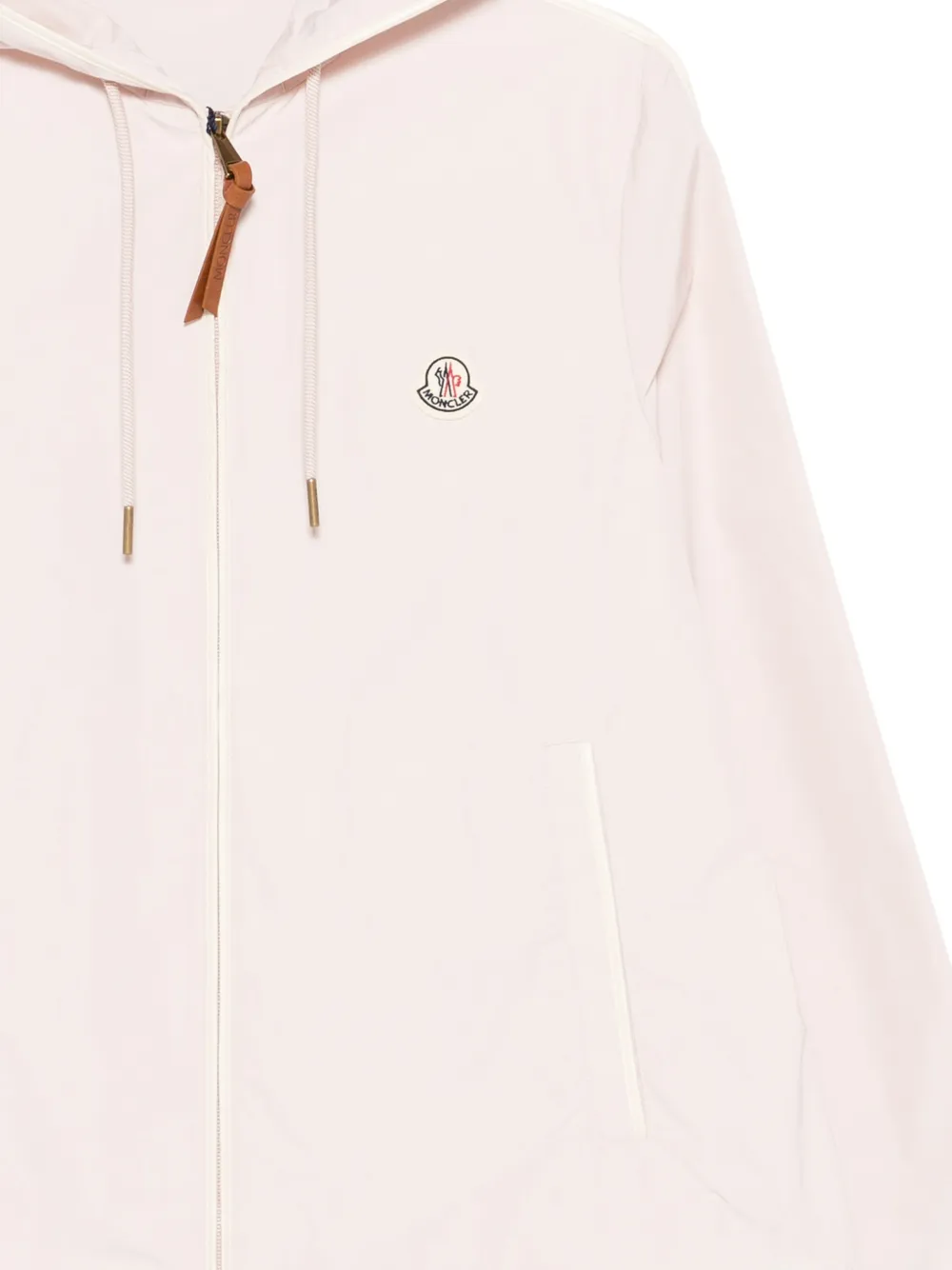 Moncler Sarracenia jack met capuchon en contrasterende afwerking Roze