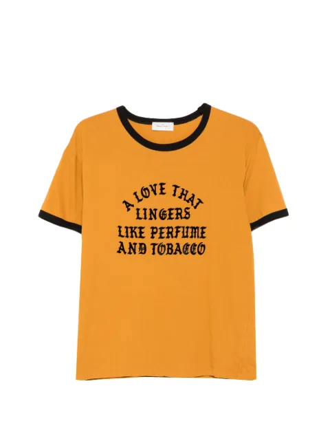 Second/Layer A Love That Lingers slogan-print ringer T-shirt