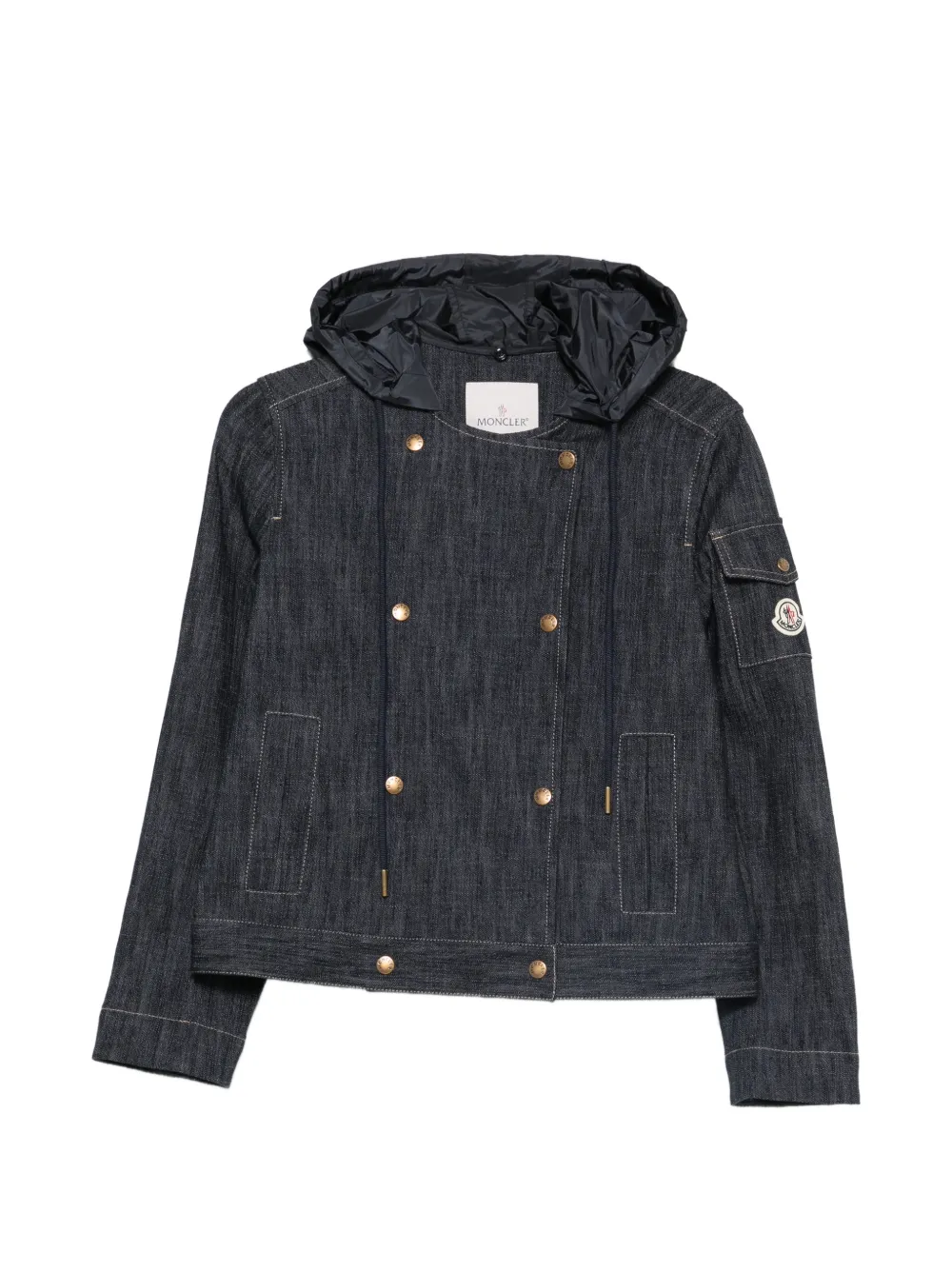 Moncler - Jack met dubbele rij knopen - dames - katoen/Elastane/polyamide - 0 - Blauw