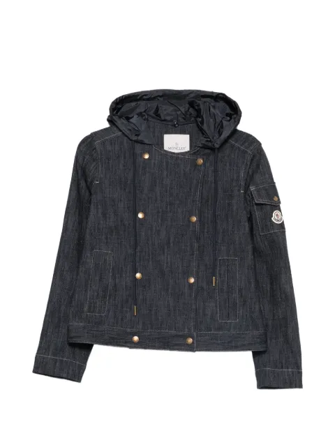 Moncler double-breasted hooded jacket