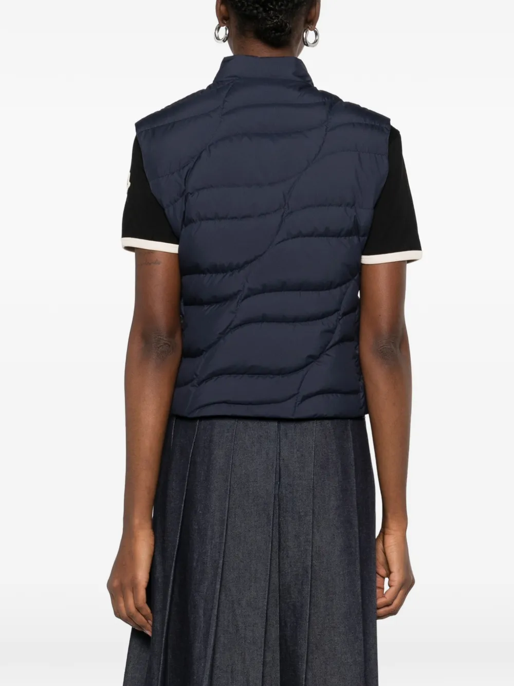 Moncler Huangbiao gewatteerde spencer Blauw