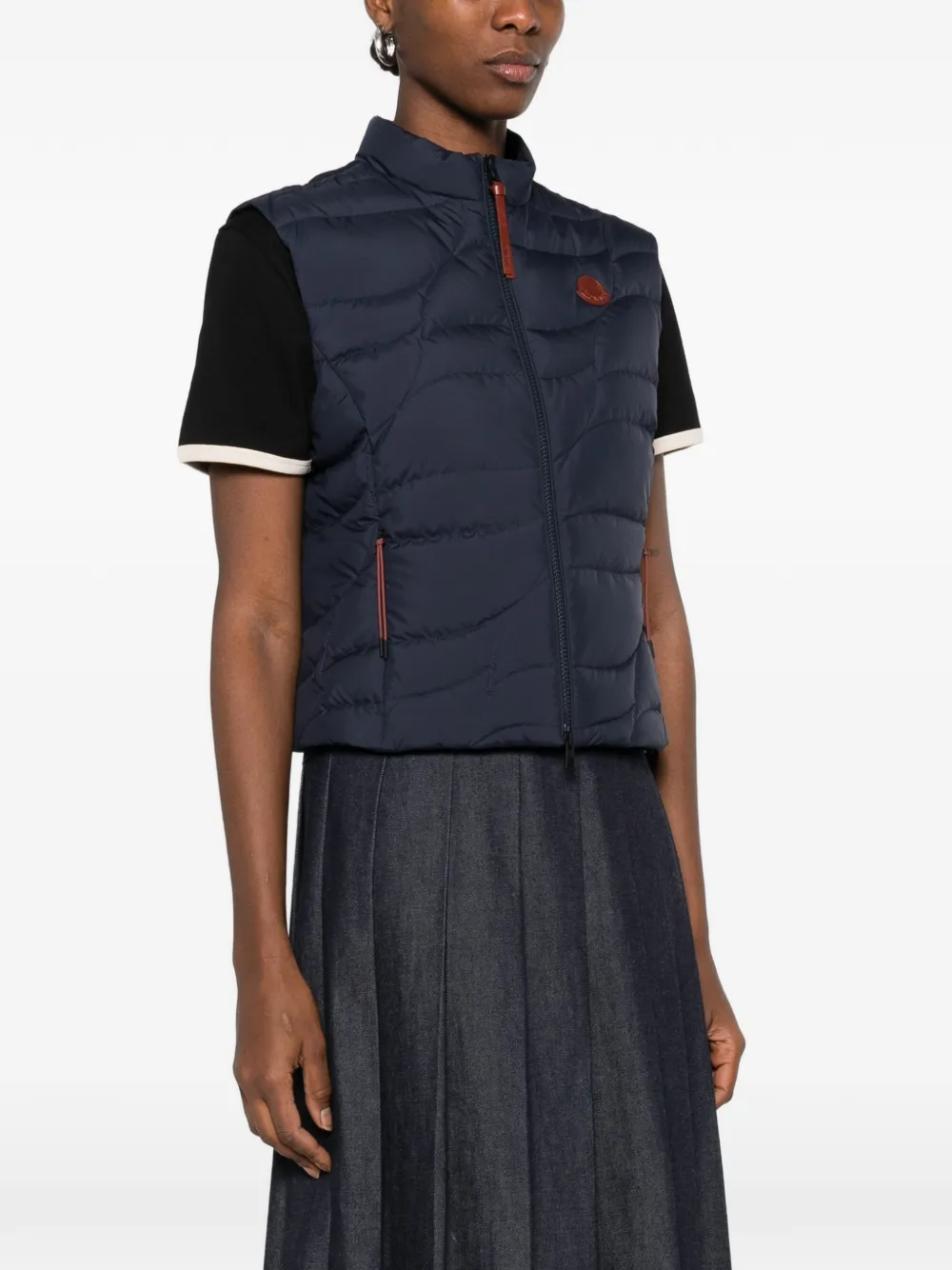 Moncler Huangbiao gewatteerde spencer Blauw