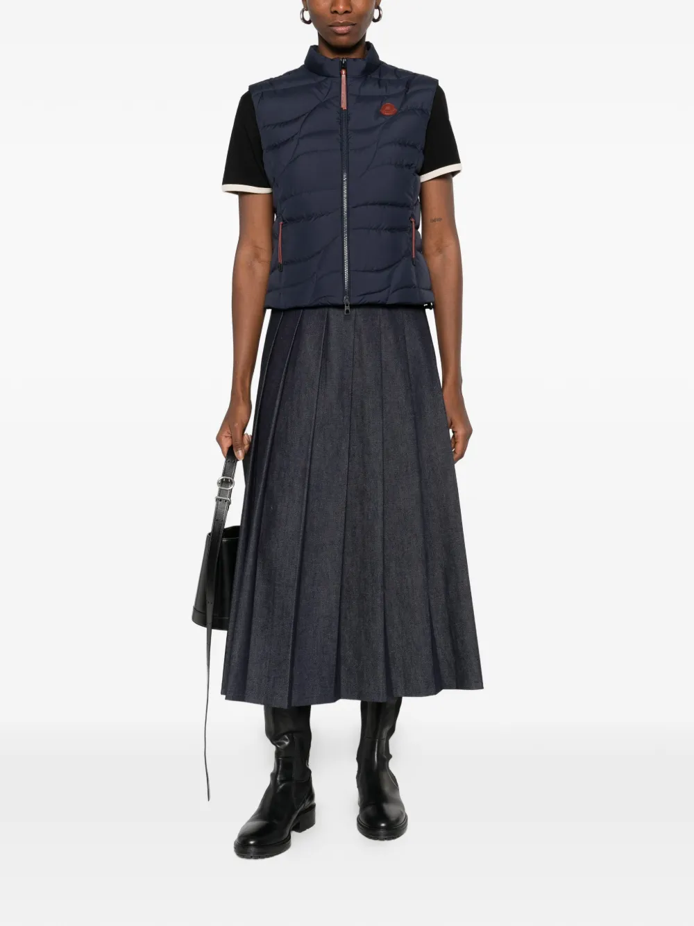 Moncler Huangbiao gewatteerde spencer Blauw