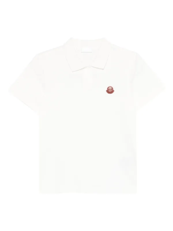 Moncler Short-sleeve Polo Shirt in White