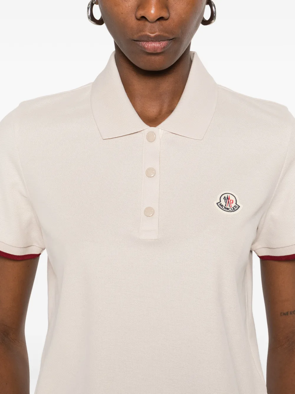 Moncler Poloshirt met korte mouwen Beige