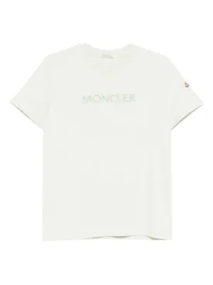 Moncler ビジューロゴ Tシャツ | ニュートラル | FARFETCH JP