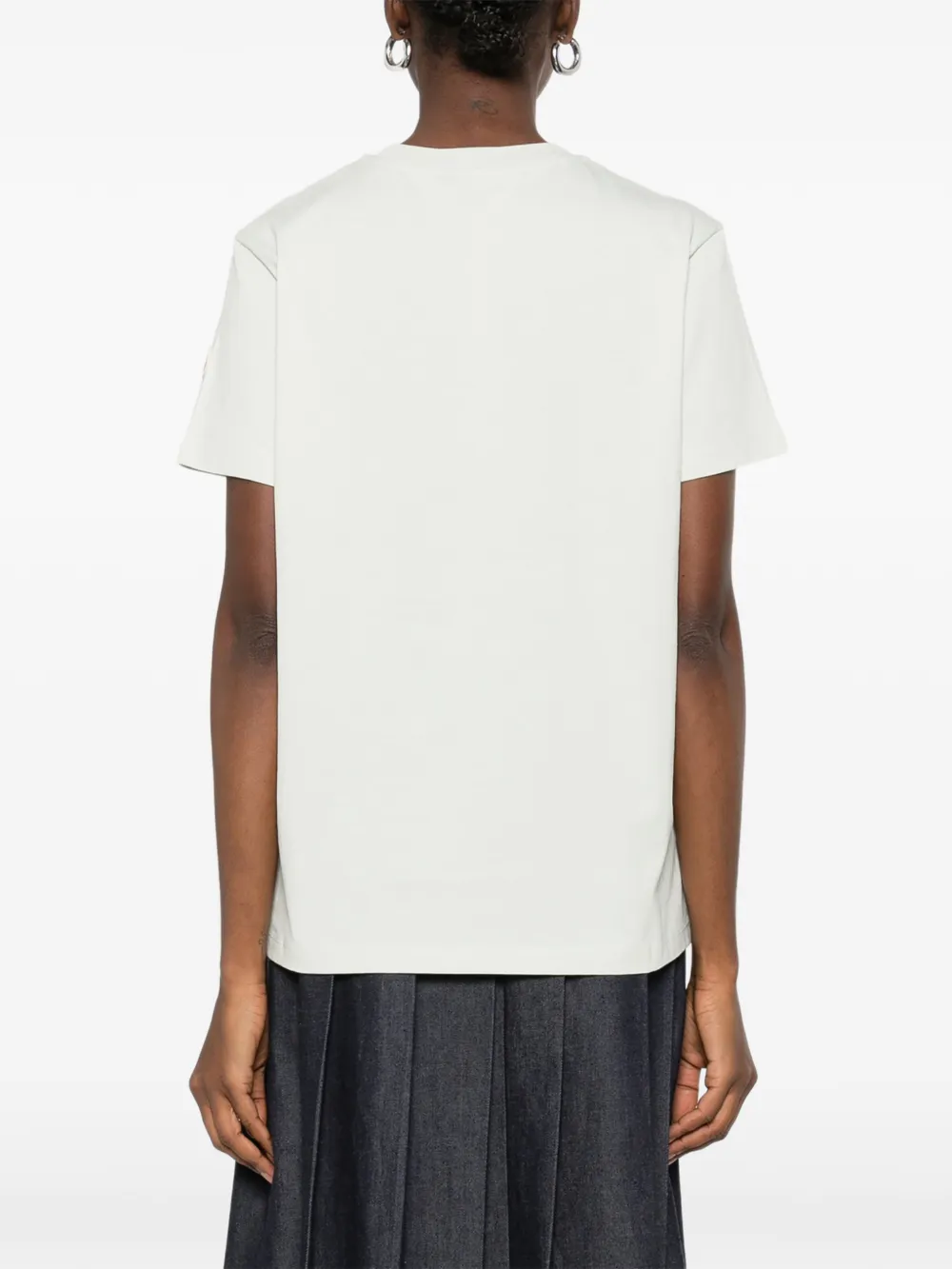 Moncler T-shirt met geborduurd logo Beige