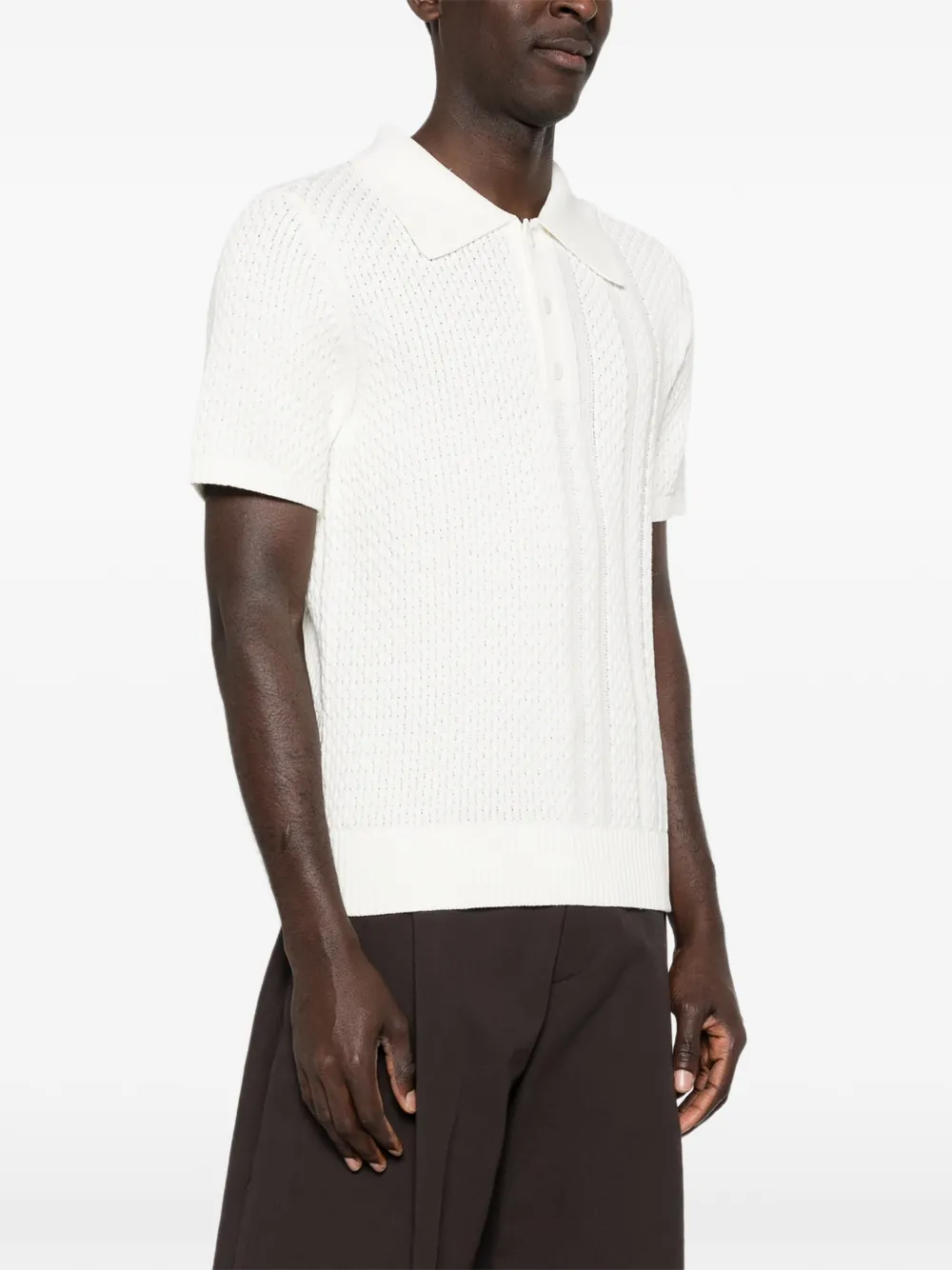  Ché Textured Polo Shirt - White 