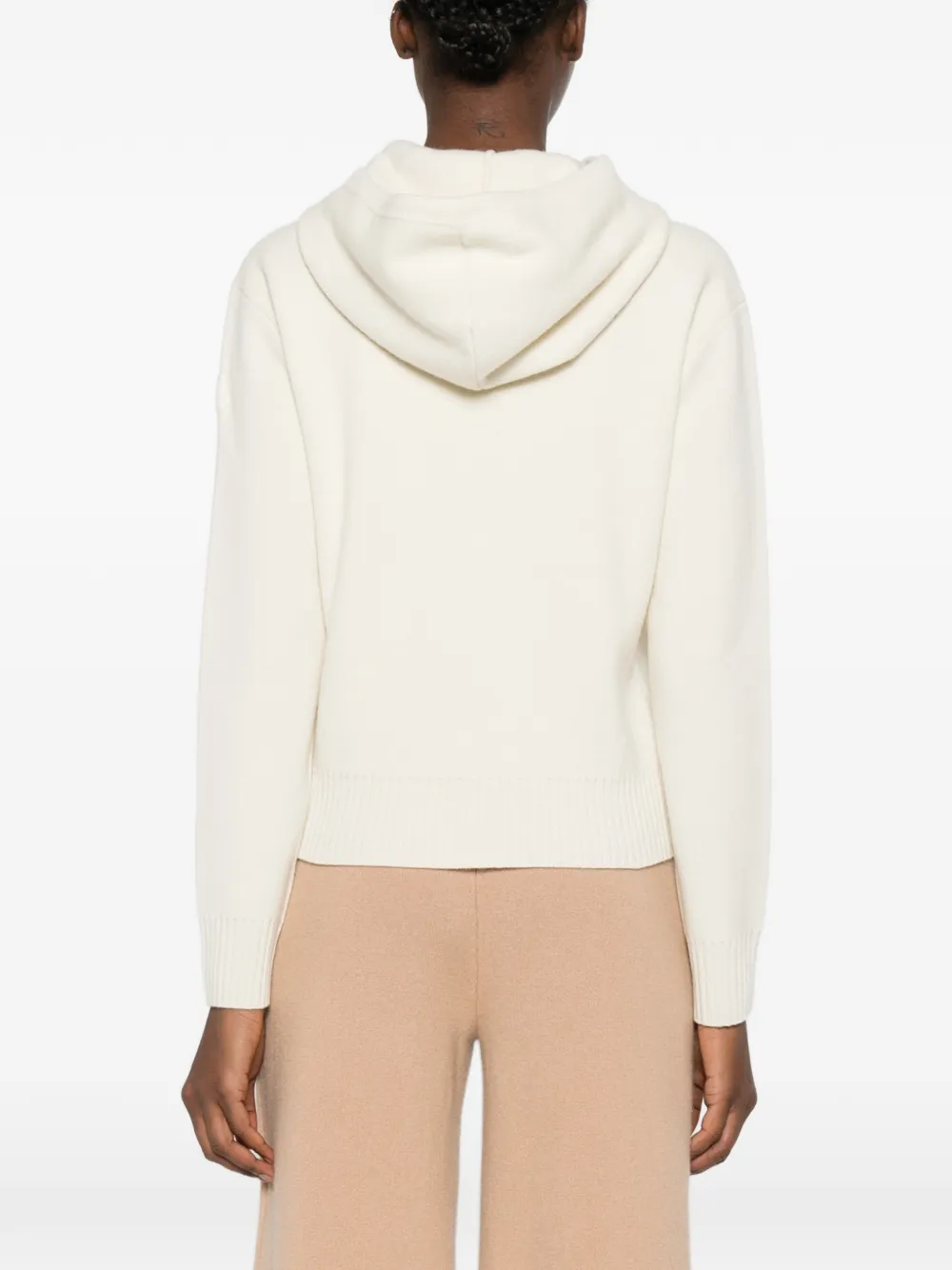 hooded zip cardigan