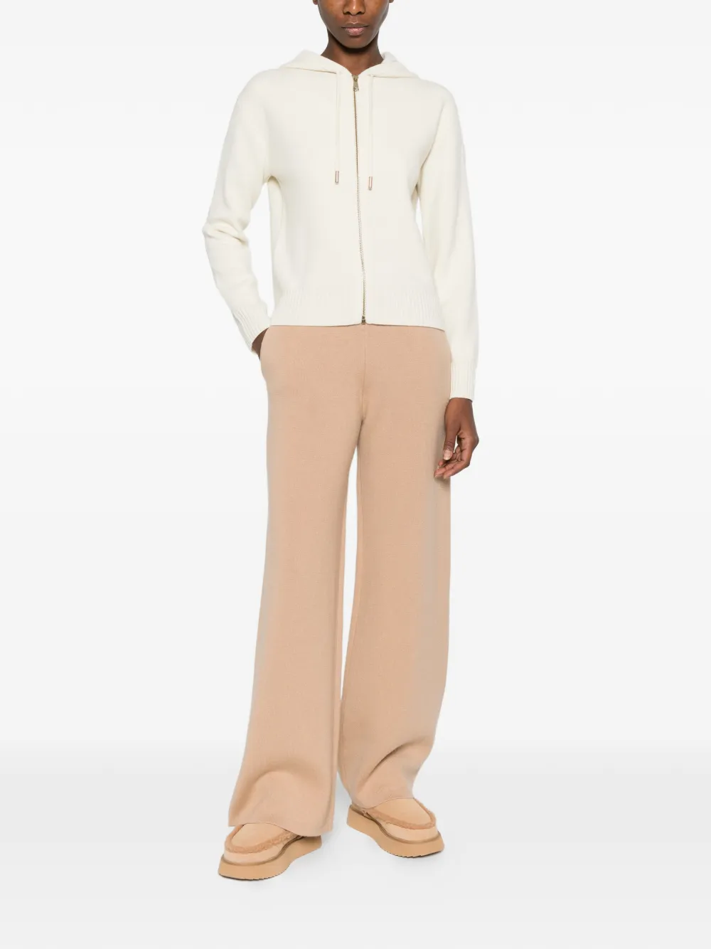 Moncler hooded zip cardigan - Toni neutri