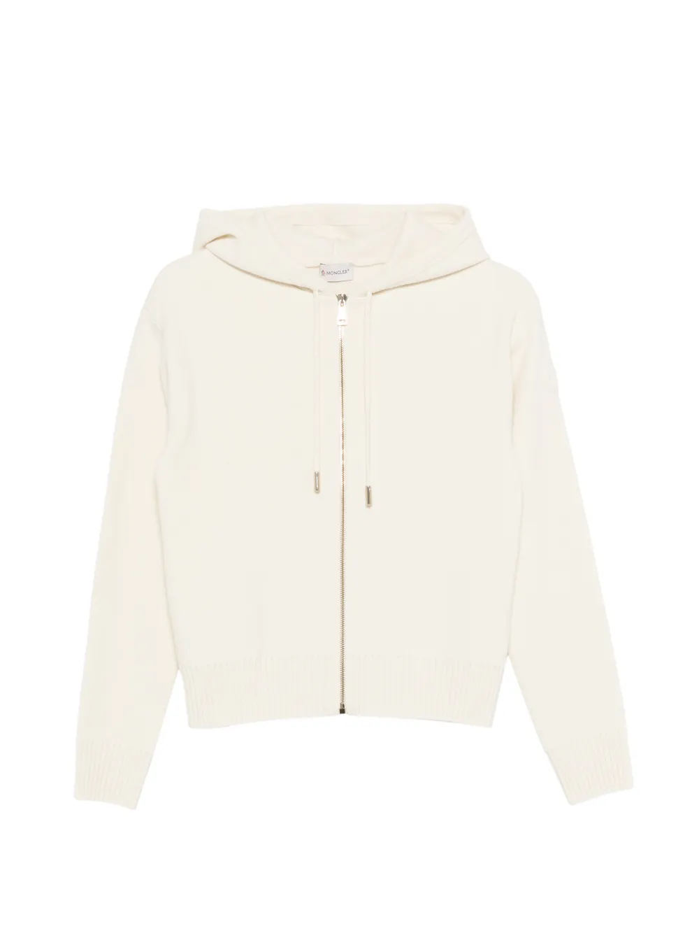 MONCLER Kapuzencardigan mit Reißverschluss - Nude