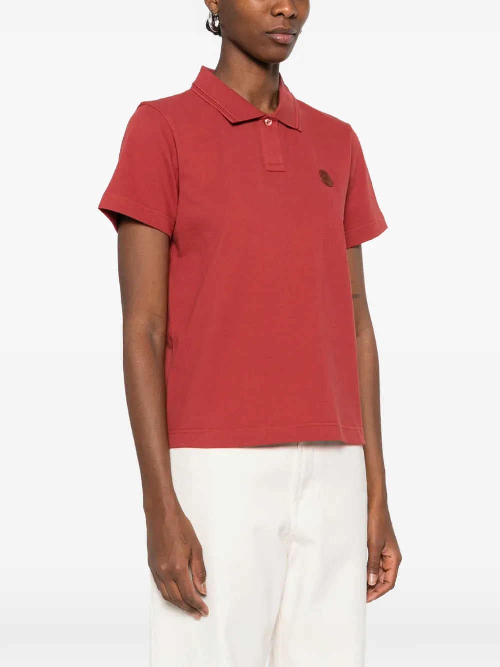  Moncler Logo-patch Polo Shirt - Red 