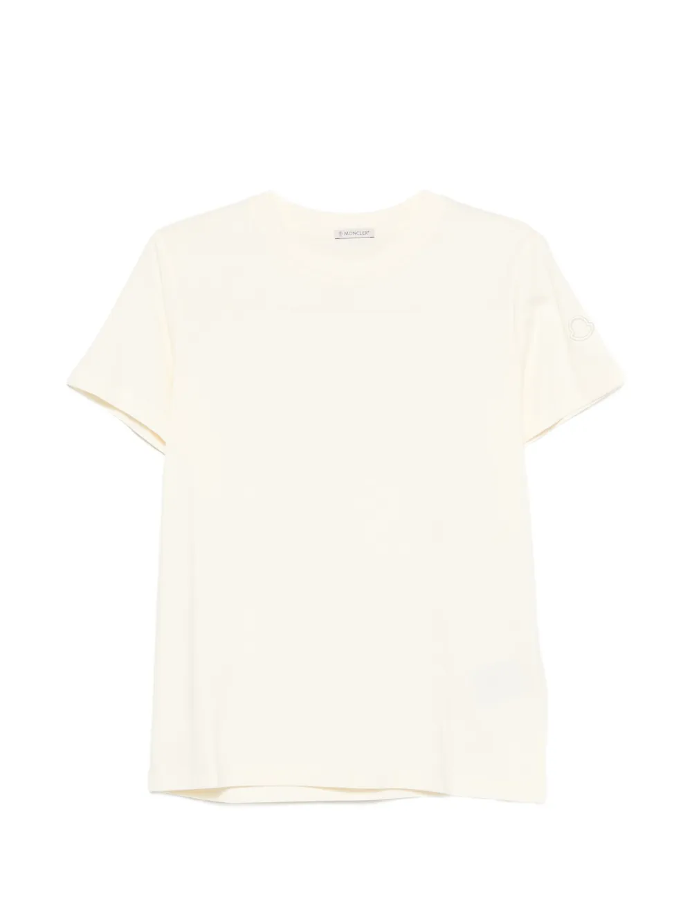 Moncler T-shirt met ronde hals Beige