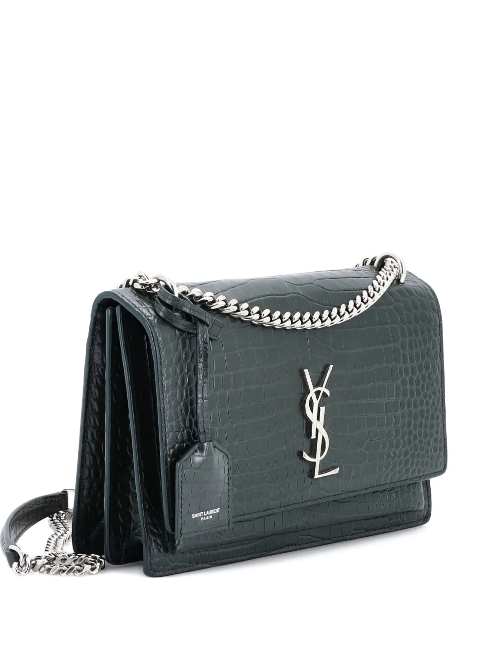 Saint Laurent Pre-Owned Sunset Crocodile Embossed Leather Medium Saint Laurent Pre-Owned Sunset Crocodile Embossed Leather Medium