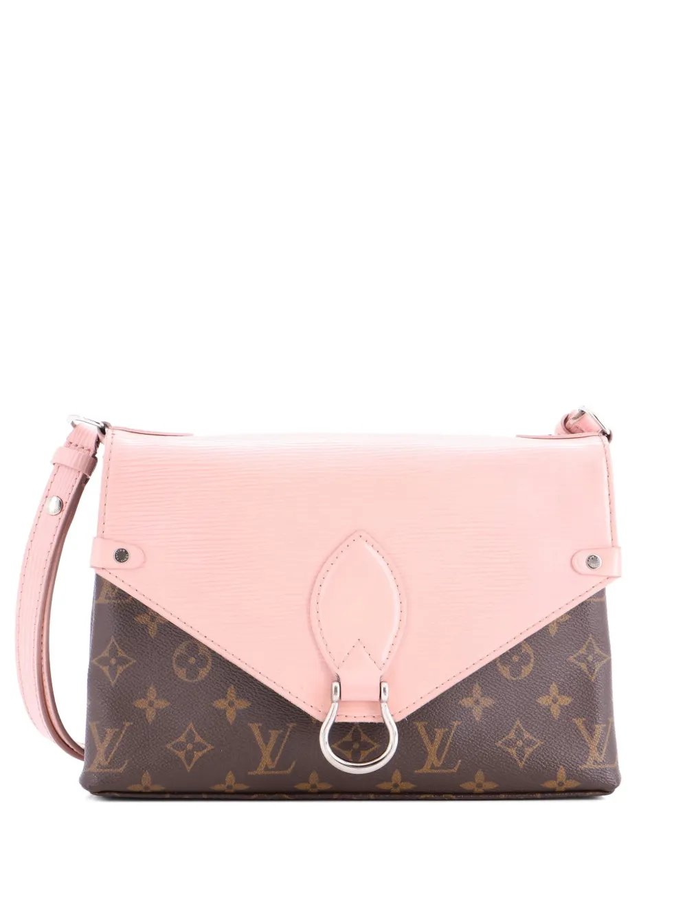 LOUIS VUITTON Pre-owned Saint Michel Handbag Monogram Canvas And Epi Leather Shoulder Bag In Brown