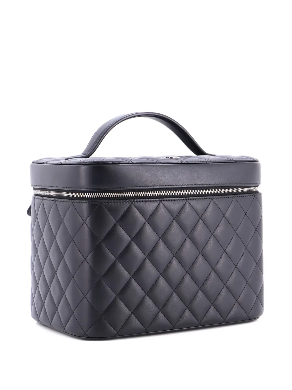CHANEL Pre-Owned Cosmetic Case Quilted Lambskin Medium satchel - ブラック