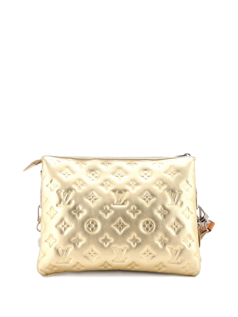 Pre-owned Louis Vuitton Coussin Bag Monogram Embossed Lambskin Pm Crossbody Bag In Gold