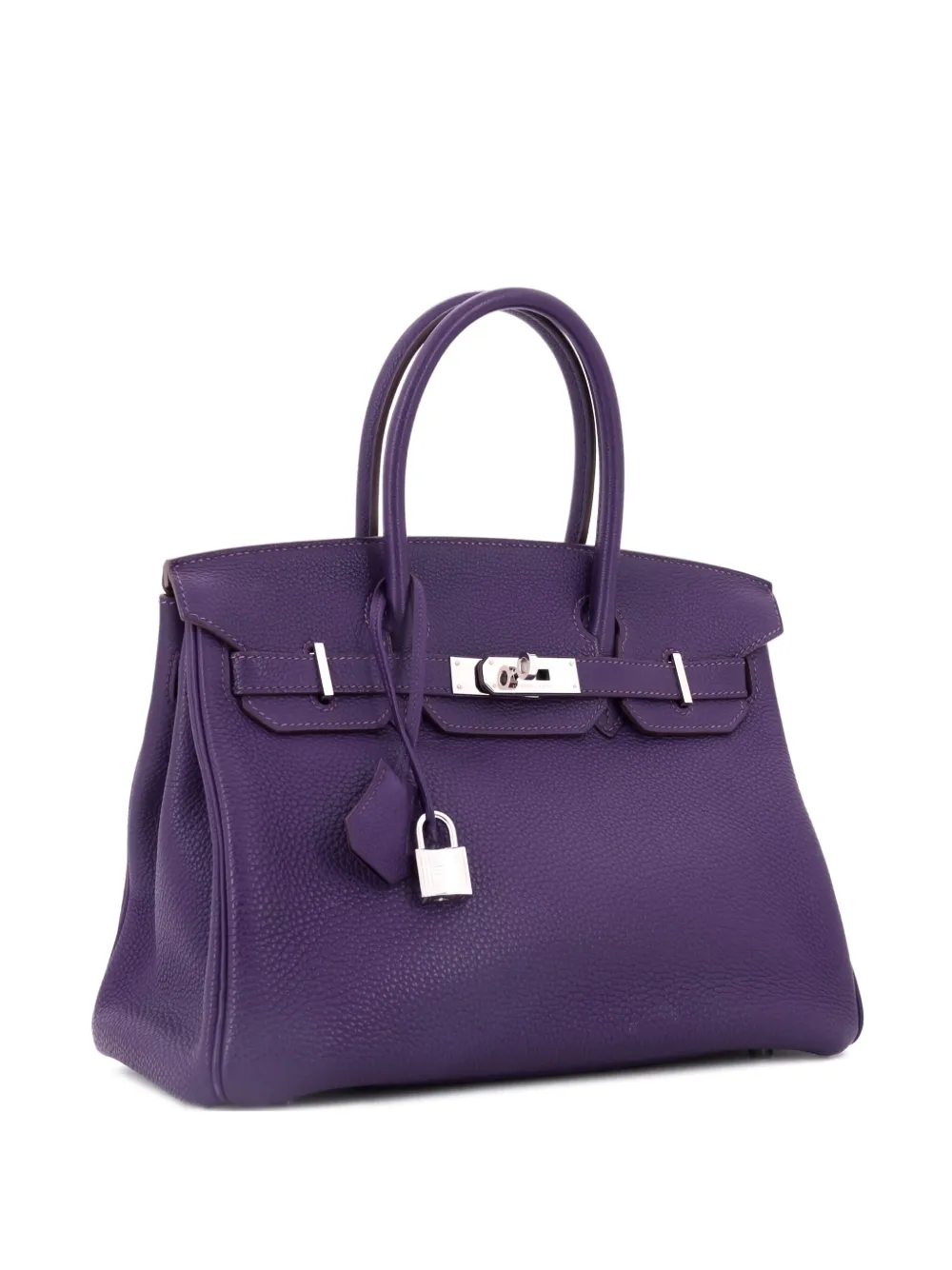 Hermès Pre-Owned Birkin Handbag Purple Togo with Palladium Hardware 30 tote bag - Viola