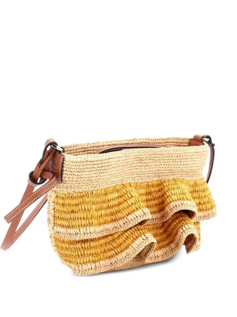 Loewe Pre-Owned Paula's Ibiza Ruffle Pochette Crossbody Bag Woven Raffia shoulder bag