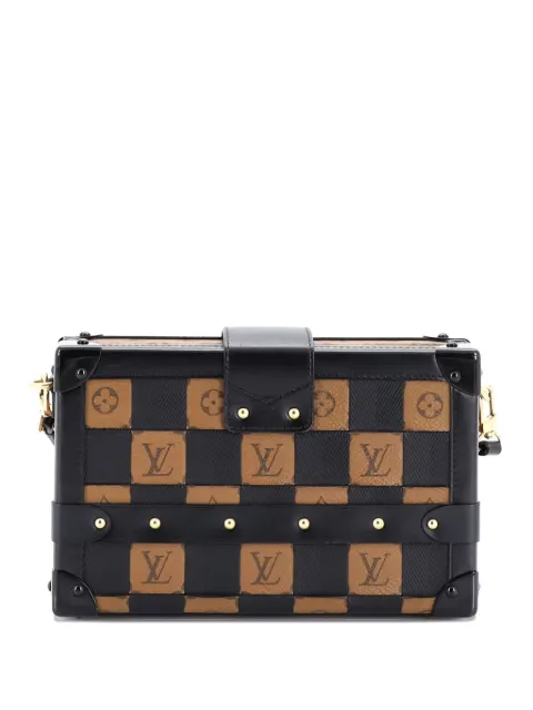 Louis Vuitton Pre-Owned Petite Malle Handbag Damier Tressage Monogram Canvas and Leather clutch bag